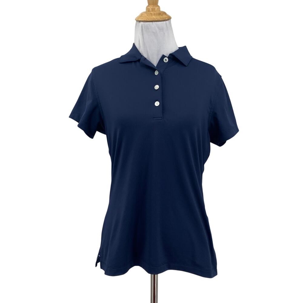 Peter Millar Shirt Women Small Short Sleeve Button Polo UPF 50 Performance Golf